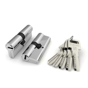 Цилиндровый механизм Fuaro (Фуаро) R600/80 mm (35+10+35) CP хром 5 кл.